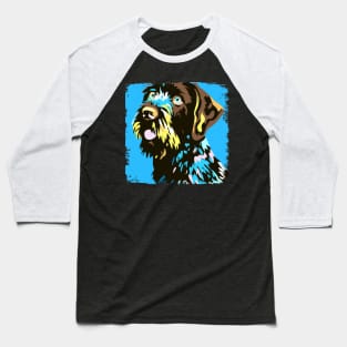 German Wirehaired Pointer Pop Art - Dog Lover Gifts Baseball T-Shirt